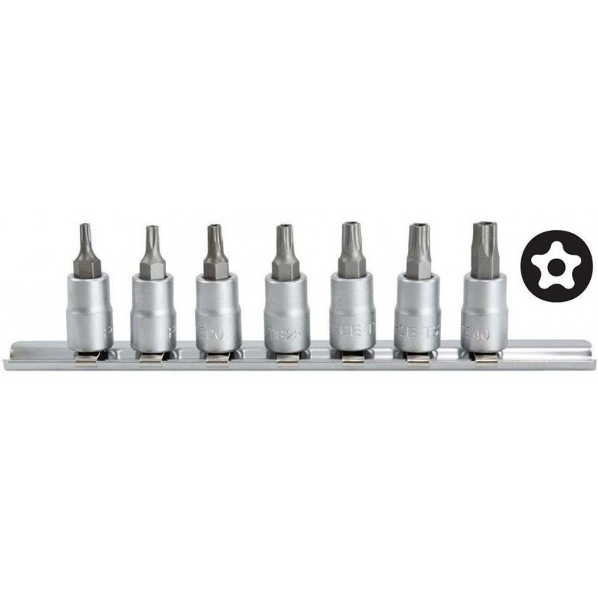 ΣΕΤ 7 TEM ΚΑΡΥΔΑΚΙΑ ALLEN TORX 5 ΓΩΝΙΕΣ ΜΕ ΤΡΥΠΑ 1/4 FORCE 20711