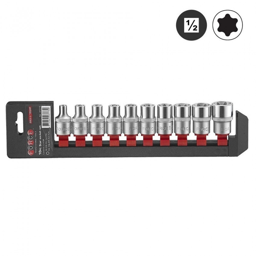 41019 ΚΑΡΥΔΑΚΙΑ TORX ΘΗΛΥΚΑ 1/2 ΣΕΤ 10 ΤΕΜ. FORCE