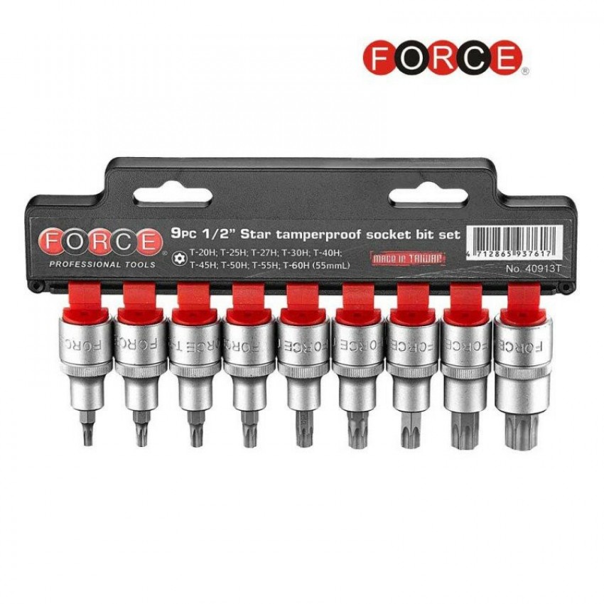 ΚΑΡΥΔΑΚΙΑ ΑΛΛΕΝ TORX ΜΕ ΤΡΥΠΑ 1/2 ΣΕΤ 9 ΤΕΜ. FORCE (40913T) ΚΑΡΥΔΑΚΙΑ ΑΛΛΕΝ TORX ΜΕ ΤΡΥΠΑ 1/2 ΣΕΤ 9 ΤΕΜ. FORCE (40913T)