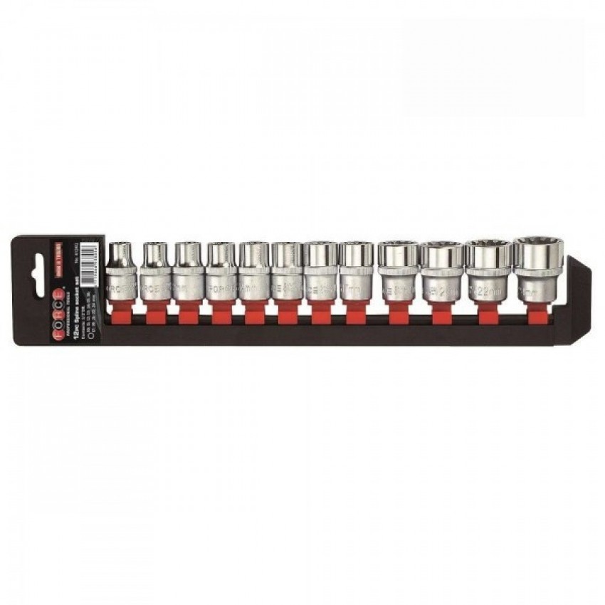 3122Q ΚΑΡΥΔΑΚΙΑ SPLINE 3/8 ΣΕΤ 12 ΤΕΜ. FORCE