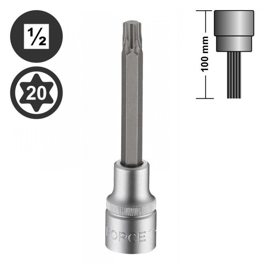 34610025 ΚΑΡΥΔΑΚΙΑ ALLEN TORX 1/2 FORCE T25x100