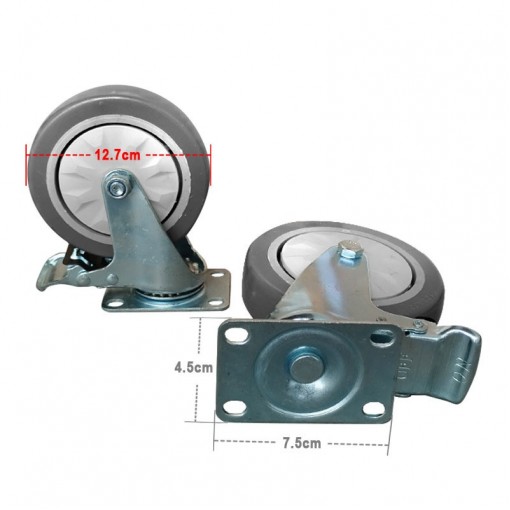 ΡΟΔΑ ΠΙΣΩ ΜΙΚΡΗ 12.7CM ME ΠΕΡΙΣΤΡΕΦΟΜΕΝΗ BAΣΗ 4.5Χ7.5cm & ΦΡΕΝΟ