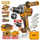 INGCO Κρουστικό Δραπανοκατσάβιδο Compact Μπαταρίας 20V Li-Ion 166Nm με Jacobs Τσοκ (CIDLI201668E)