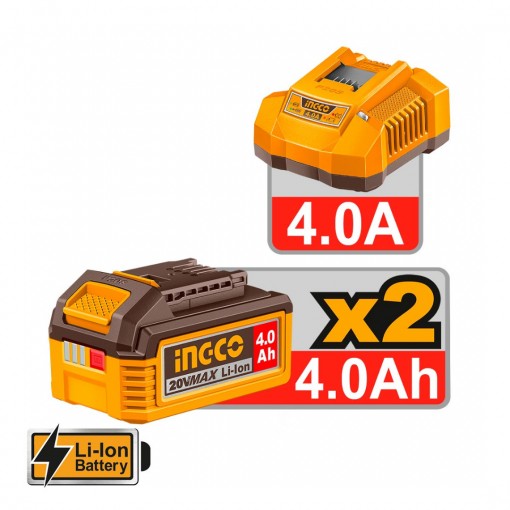 INGCO Εργαλεία Μπαταρίας 20V Li-Ion Σετ 2 τεμ. CKLI20256E