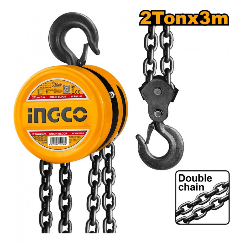 INGCO Παλάγκο Αλυσίδας - Γερανάκι 2 Ton HCBK0102