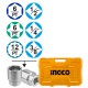 INGCO Εργαλεία Χειρός και Καρυδάκια 1/4"-1/2"-3/8'' Σετ 142 τεμ. (HKTHP21421)
