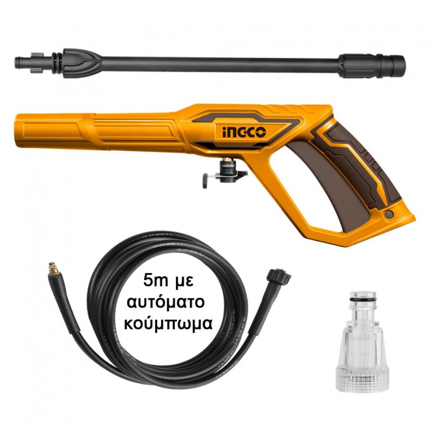 INGCO Πλυστικό Μηχάνημα Υψηλής Πίεσης 1600W 140bar (HPWR16008)