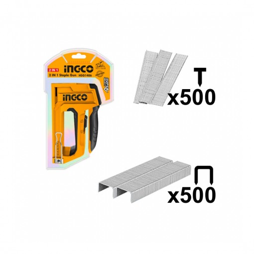 INGCO 2 σε 1 Καρφωτικό - Συρραπτικό Χειρός (HSG1406)