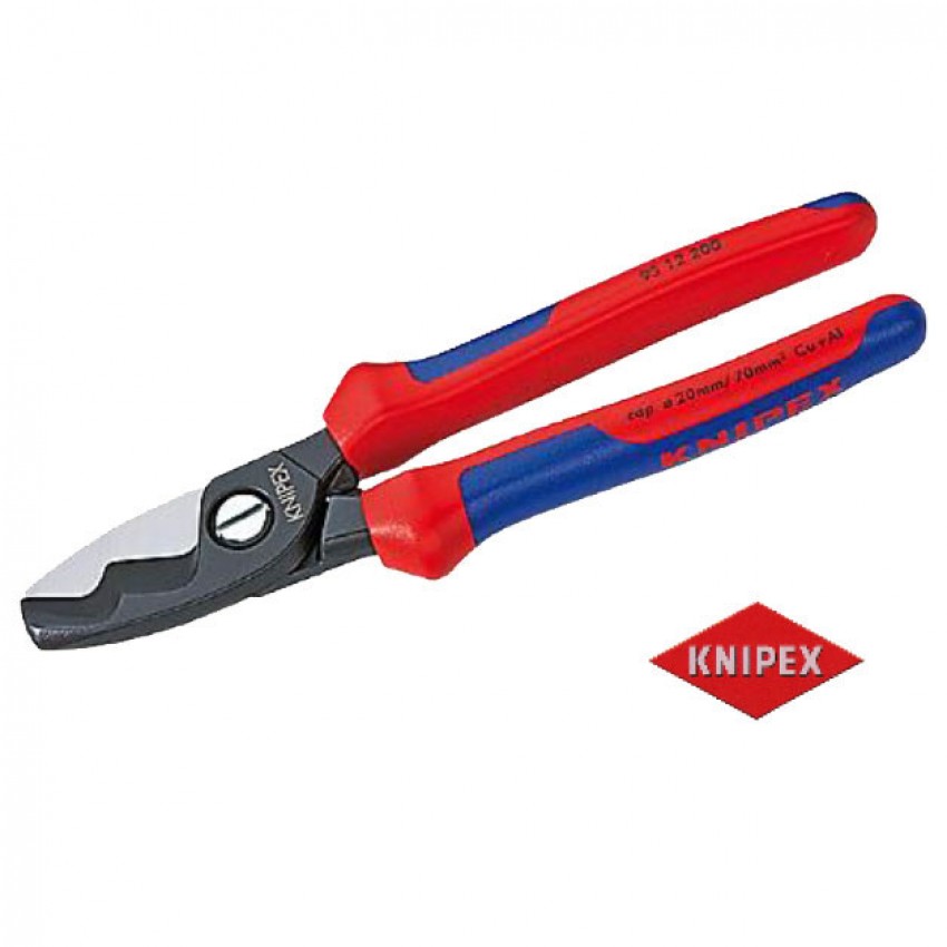 9512200 ΚΟΦΤΕΣ ΚΑΛΩΔΙΩΝ KNIPEX 200mm ME ΔΥΟ ΚΟΠΤΙΚΕΣ ΑΚΜΕΣ