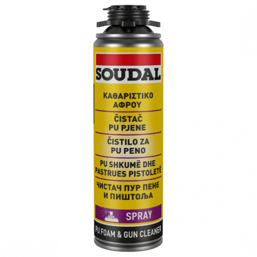 Καθαριστικό Αφρού PU πιστολιού & σπρέι 500ml Soudal (123001142)
