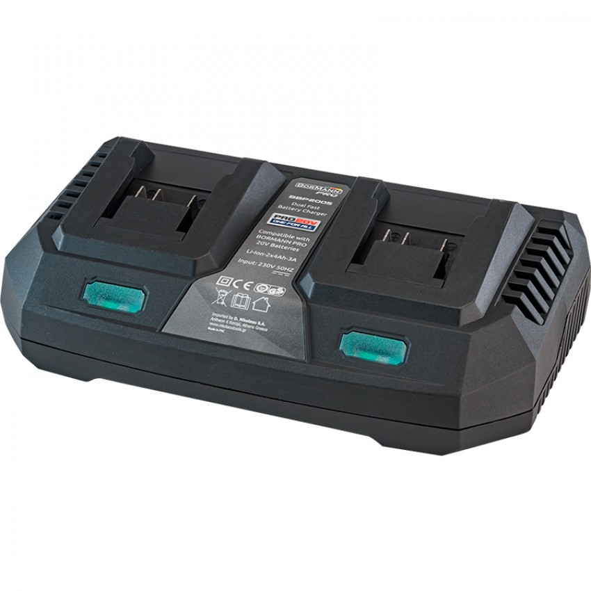 ΦΟΡΤΙΣΤΗΣ ΔΙΠΛΗΣ ΜΠΑΤΑΡΙΑΣ 20V Li-Ion-2x4Ah-3A-PRO