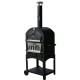 BORMANN Elite BBQ1960 Παραδοσιακός Ξυλόφουρνος/Φούρνος Πίτσας 34.5x50cm,με Ρόδες & Αποθηκευτικό Χώρο