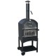 BORMANN Elite BBQ1960 Παραδοσιακός Ξυλόφουρνος/Φούρνος Πίτσας 34.5x50cm,με Ρόδες & Αποθηκευτικό Χώρο