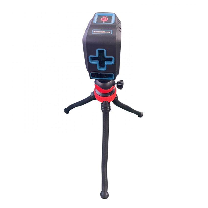 BORMANN Pro BDM6700 Αλφάδι Laser Σταυρού Red Line 15m, Σετ Με Εύκαμπτο Mini Τρίποδο 30cm
