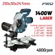 BORMANN Pro BDX2135 Φαλτσοπρίονο Φ210x30mm 24T,1400W,4900rpm,LASER