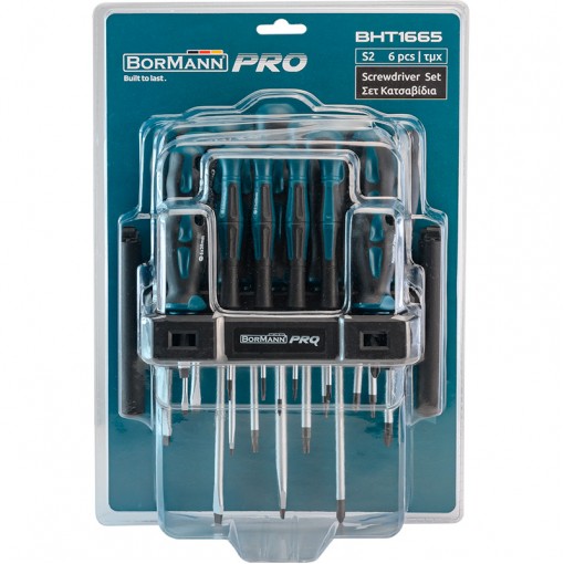 BORMANN Pro BHT1665 Σετ 20τεμ Κατσαβίδια (7xSL, 5xPH, 4xTorx & 4xPrecision),S2 BORMANN Pro BHT1665 Σετ 20τεμ Κατσαβίδια (7xSL, 5xPH, 4xTorx & 4xPrecision),S2