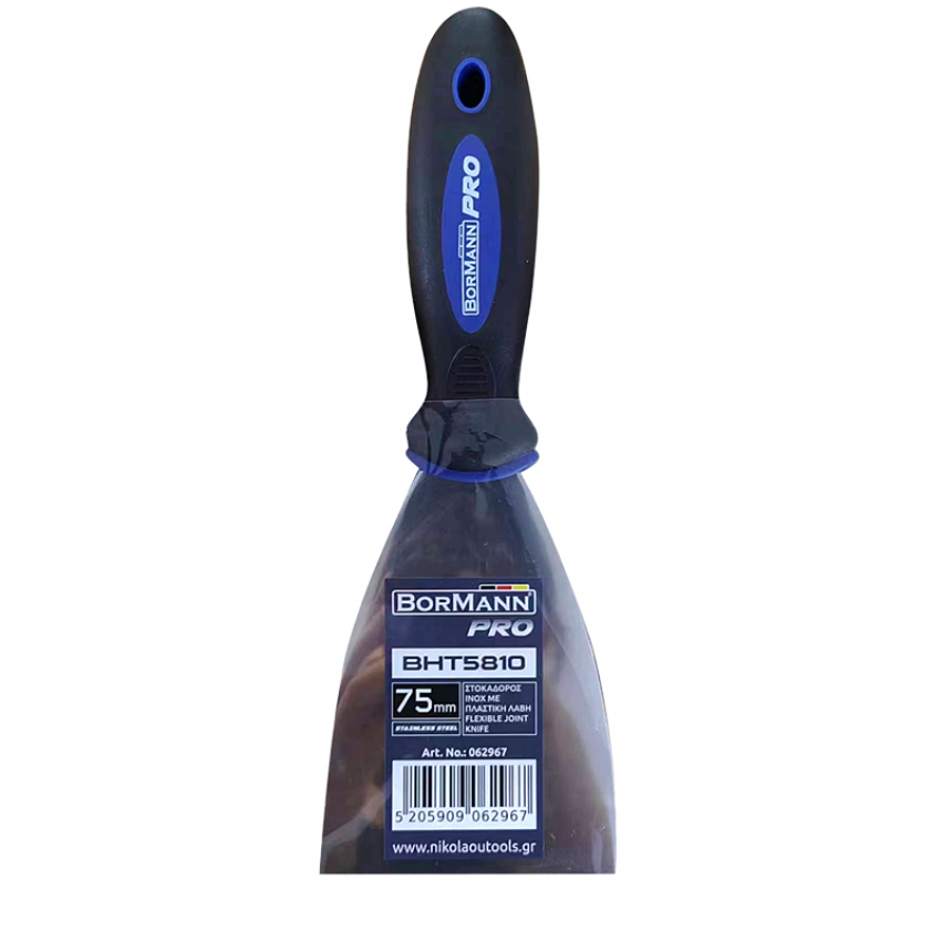 STAINLESS STEEL FLEXIBLE JOINT KNIFE WITH PLASTIC HANDLE , 75mm