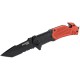 BORMANN Pro BHT7591 Σουγιάς Επιβίωσης Σε Κόκκινο Χρώμα ,200mm ,Μαύρη Λάμα ,Λαβή Αλουμινίου