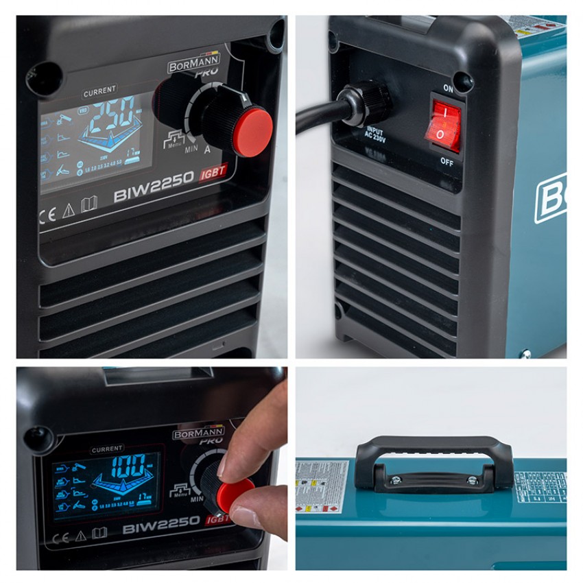 BORMANN Pro BIW2250 Ηλεκτροκόλληση Inverter,Synergic,Απόδοση 250Α/60%,Μεγ.Ηλεκτρόδιο 5mm