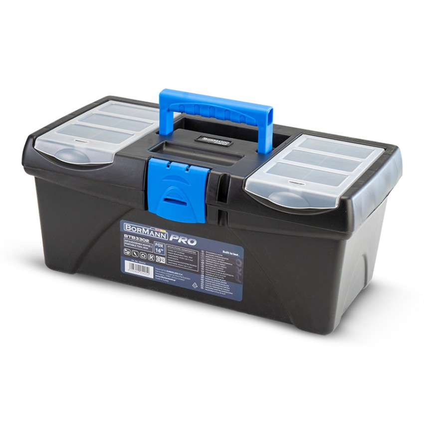 BORMANN Pro BTB3302 Εργαλειοθήκη Χειρός Πλαστική "Fox",με Ταμπακέρα,40,8x21,8x17,4cm