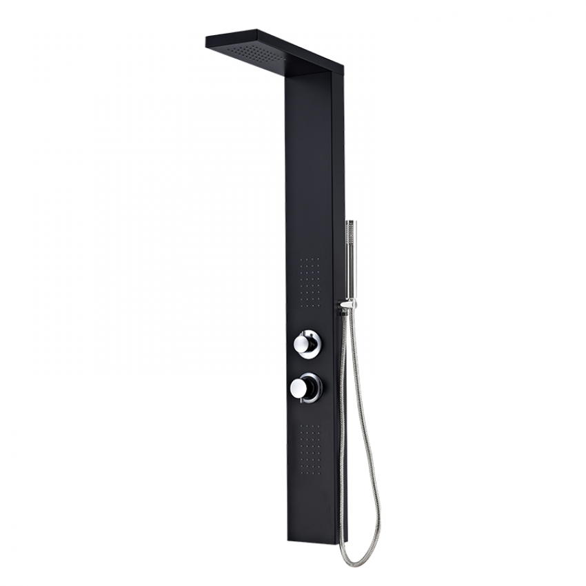 BORMANN Elite BTW5060 Στήλη Υδρομασάζ Layla Σταθερή Με Διανομέα 3 Λειτουργιών Black
