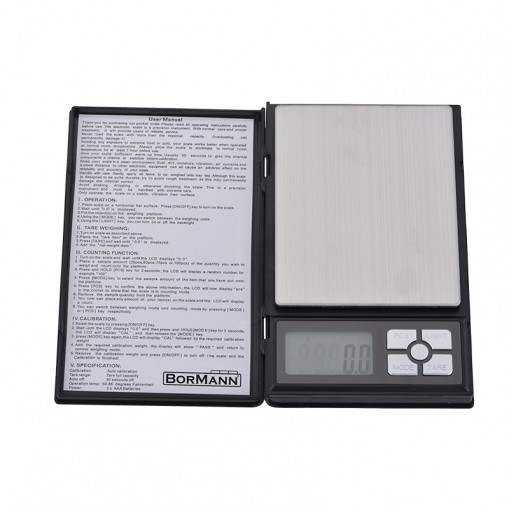 BORMANN DS1070 Ψηφιακή Ζυγαριά Ακριβείας Τσέπης 2000gr / 0.1gr (Εργαστηριακή χρήση)