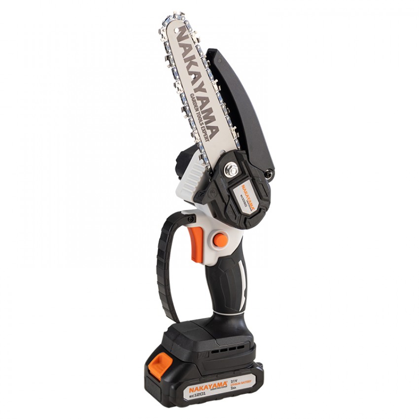 NAKAYAMA EC1050 Κλαδ Αλυσοπρίονο Μπατ 21V, Brushless, Λάμα 15cm, 825gr, 1/4"1.1m 37οδ,11m/s,2x2ah