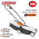 NAKAYAMA EM3221 Χλοοκοπτική Ηλεκτρική 1200W,Κοπή 32cm,Κάδος 25L,Ρύθμιση 3 Θέσεων (25-65mm)