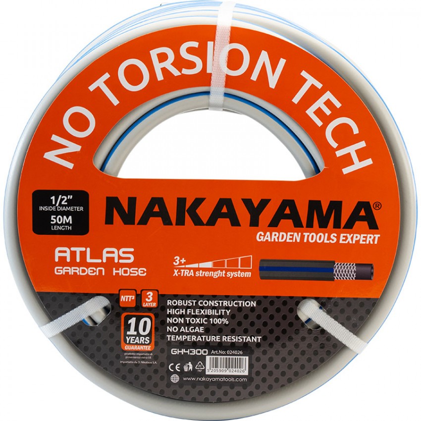 NAKAYAMA GH4400 Λάστιχο Atlas 3 Επιστρώσεις 15m 5/8''