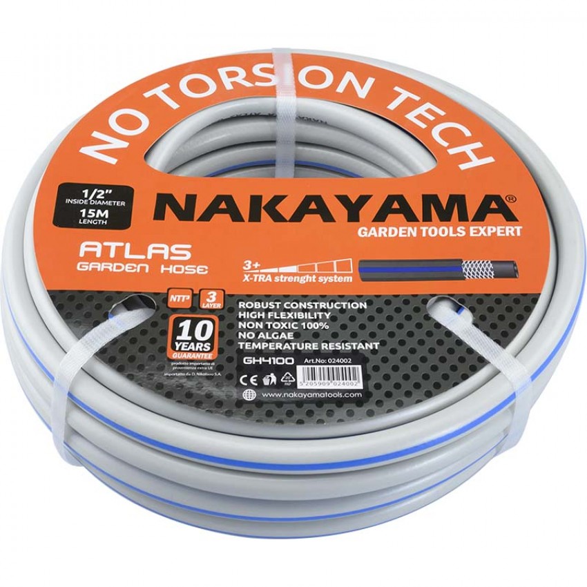 NAKAYAMA GH4600 Λάστιχο Atlas 3 Επιστρώσεις 50m 5/8''