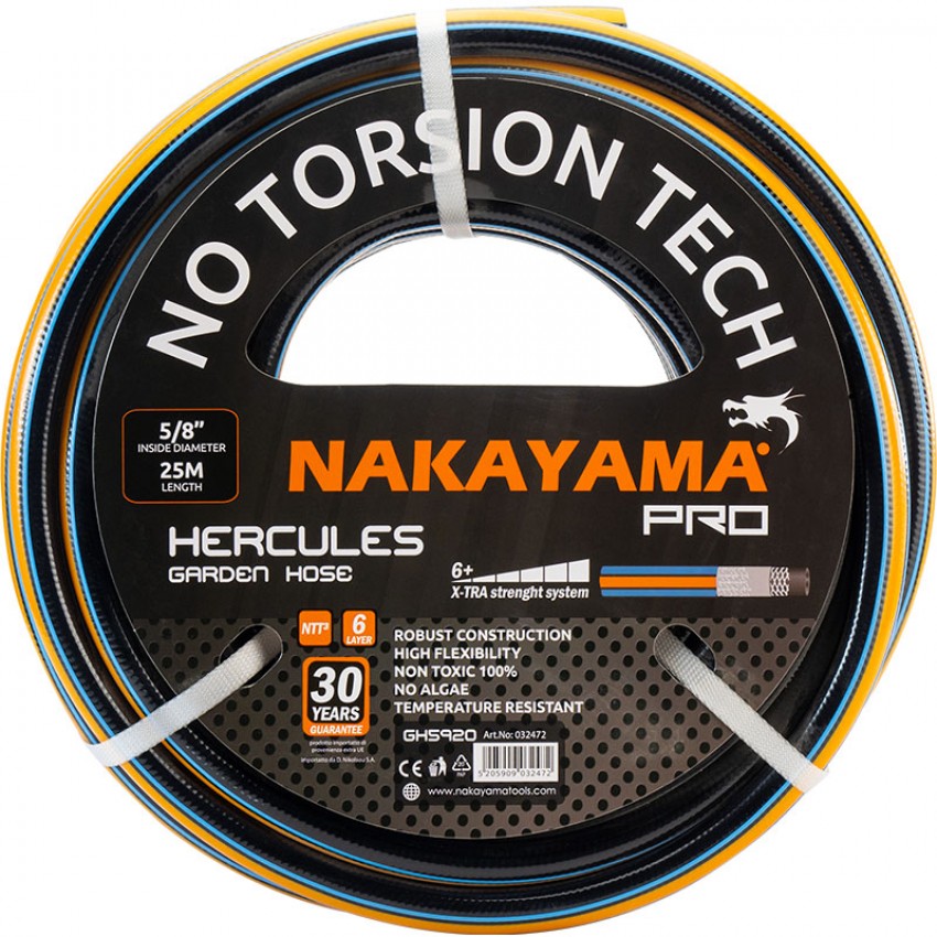 NAKAYAMA Pro GH5900 Λάστιχο Hercules 6 Επιστρώσεις 15m 1/2"