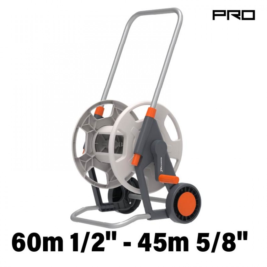 NAKAYAMA Pro GH9165 Ανέμη Λάστιχου Ποτίσματος Τροχήλατη, Με Τηλεσκοπική Λαβή,  Max. 60m 1/2''