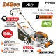NAKAYAMA Pro PM5460 Χλοοκοπτική Βενζίνης,Ωθούμενη, 149cc, Πλάτος Κοπής 46cm, Κάδος 60L, 8 Θέσεις